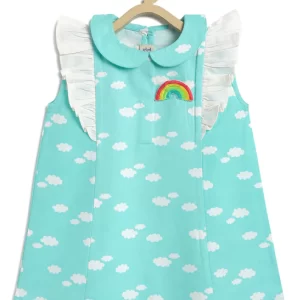 Rainbows & Ruffles Cloud Dress-Blue