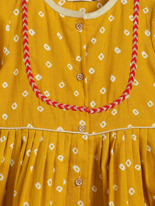 Baby Bandhani Twirl - Yellow - Image 4