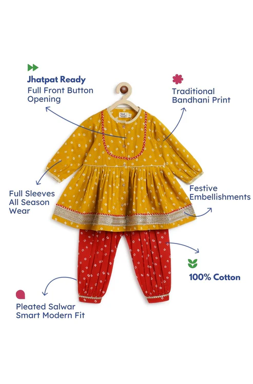 Baby Bandhani Twirl - Yellow - Image 5