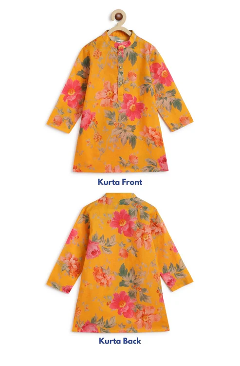 Ganesh Blessing Kurta Pyjama Set - White - Image 4